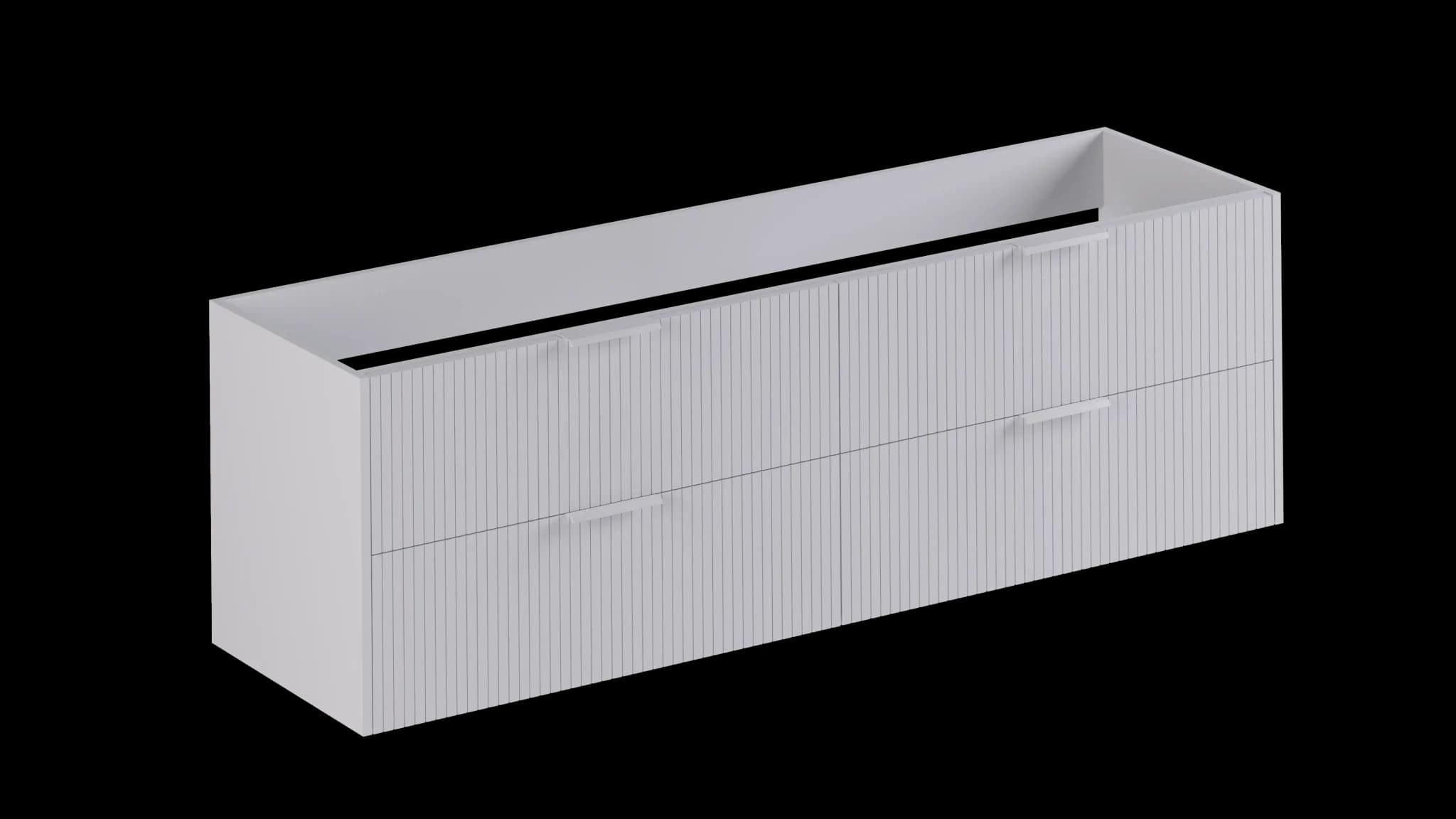 Modena Onderkast 160cm, 4 lades, 1 uitsparing