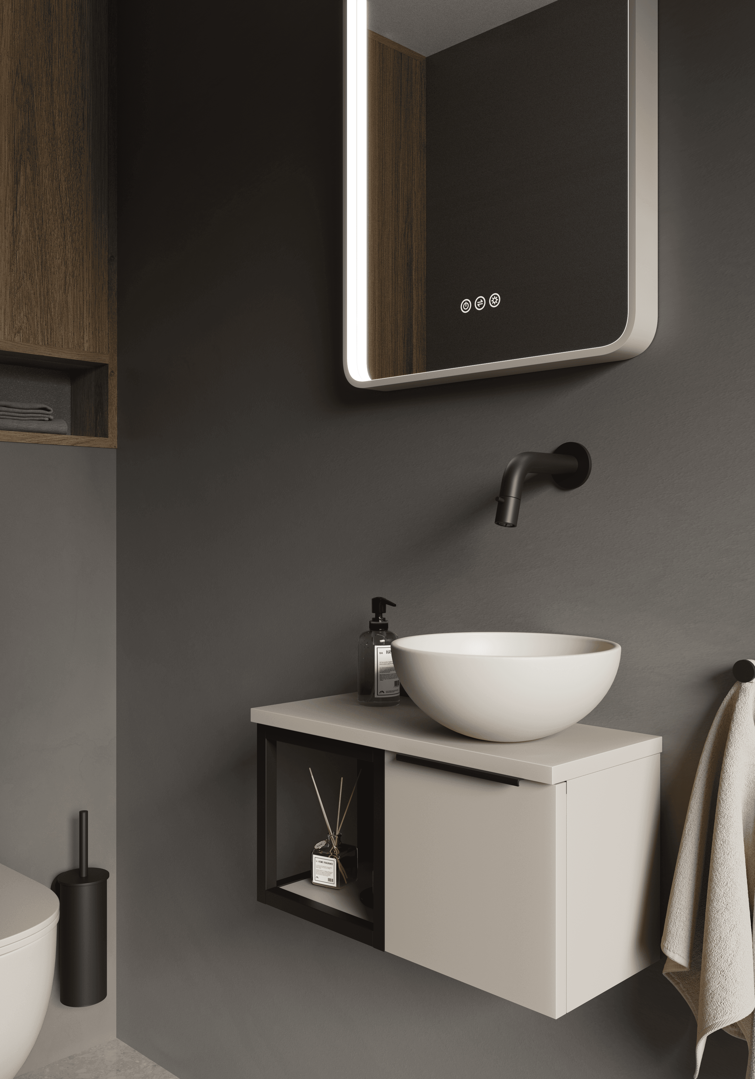 Cab 500 SDT — badkamer met spiegels