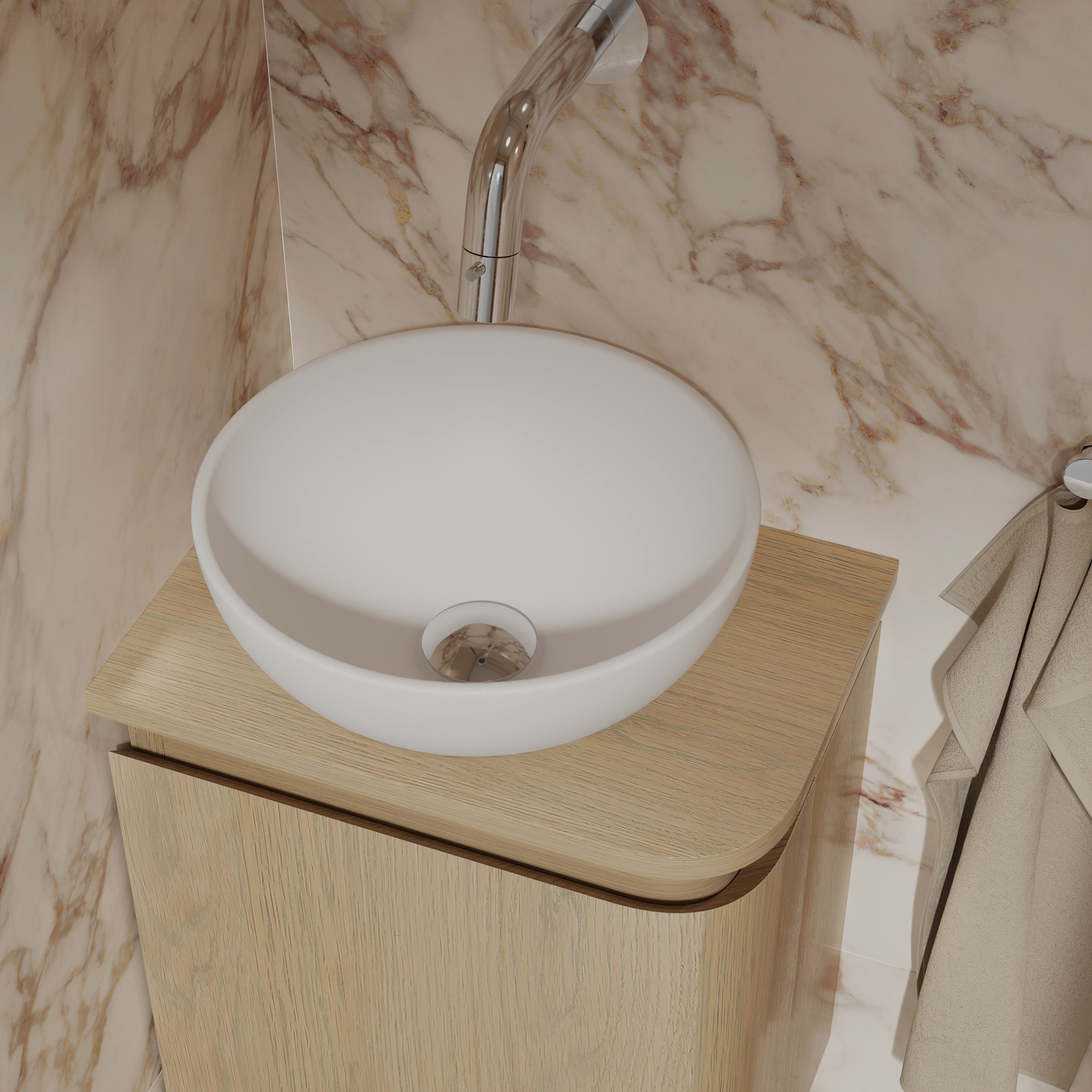 Epoch toiletmeubel compact design witte uitvoering