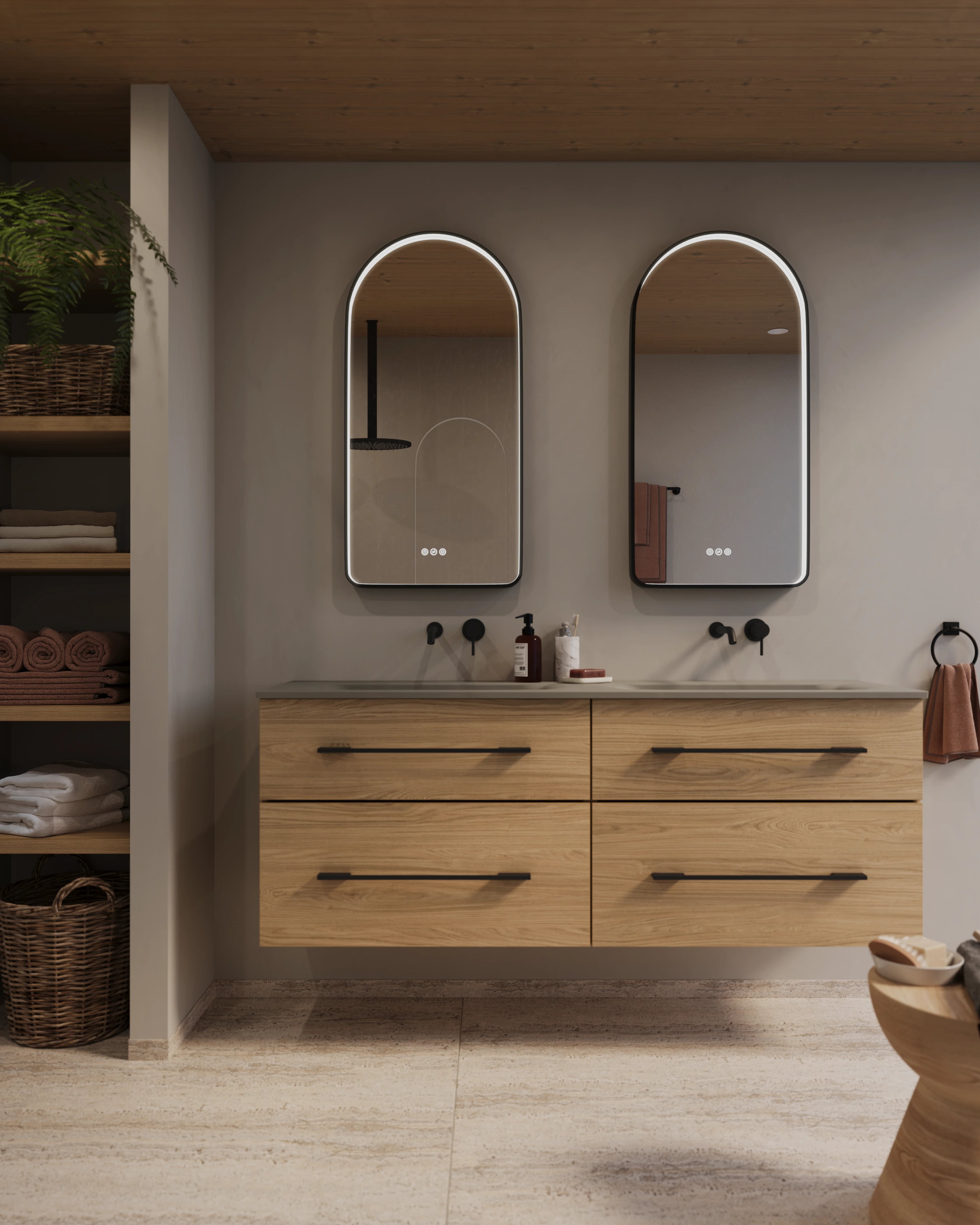 Beat 40 badkamermeubel ondiepe wastafel 40cm diepte Thebalux