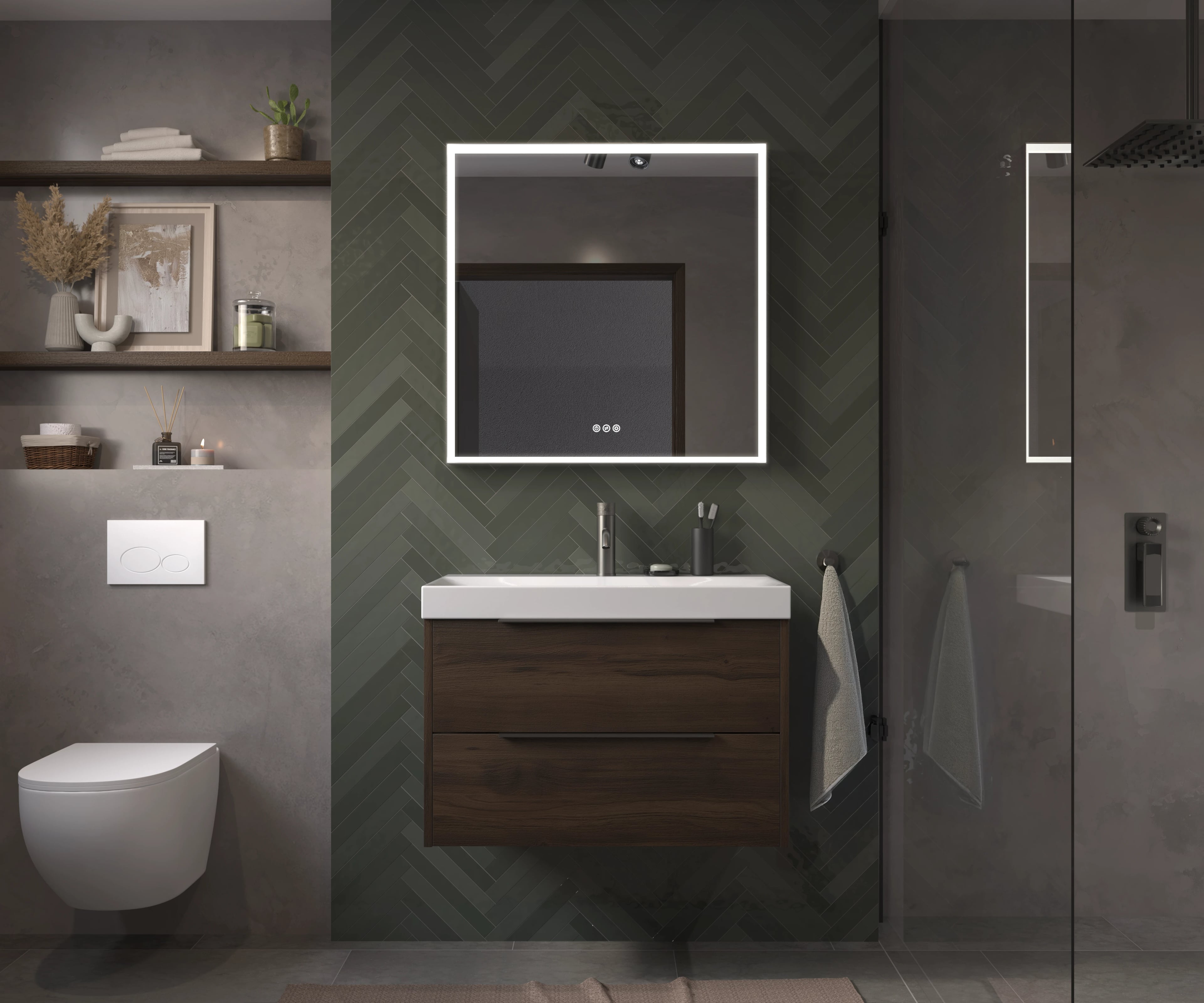 Beat 40 badkamermeubel ondiepe wastafel 40cm diepte Thebalux