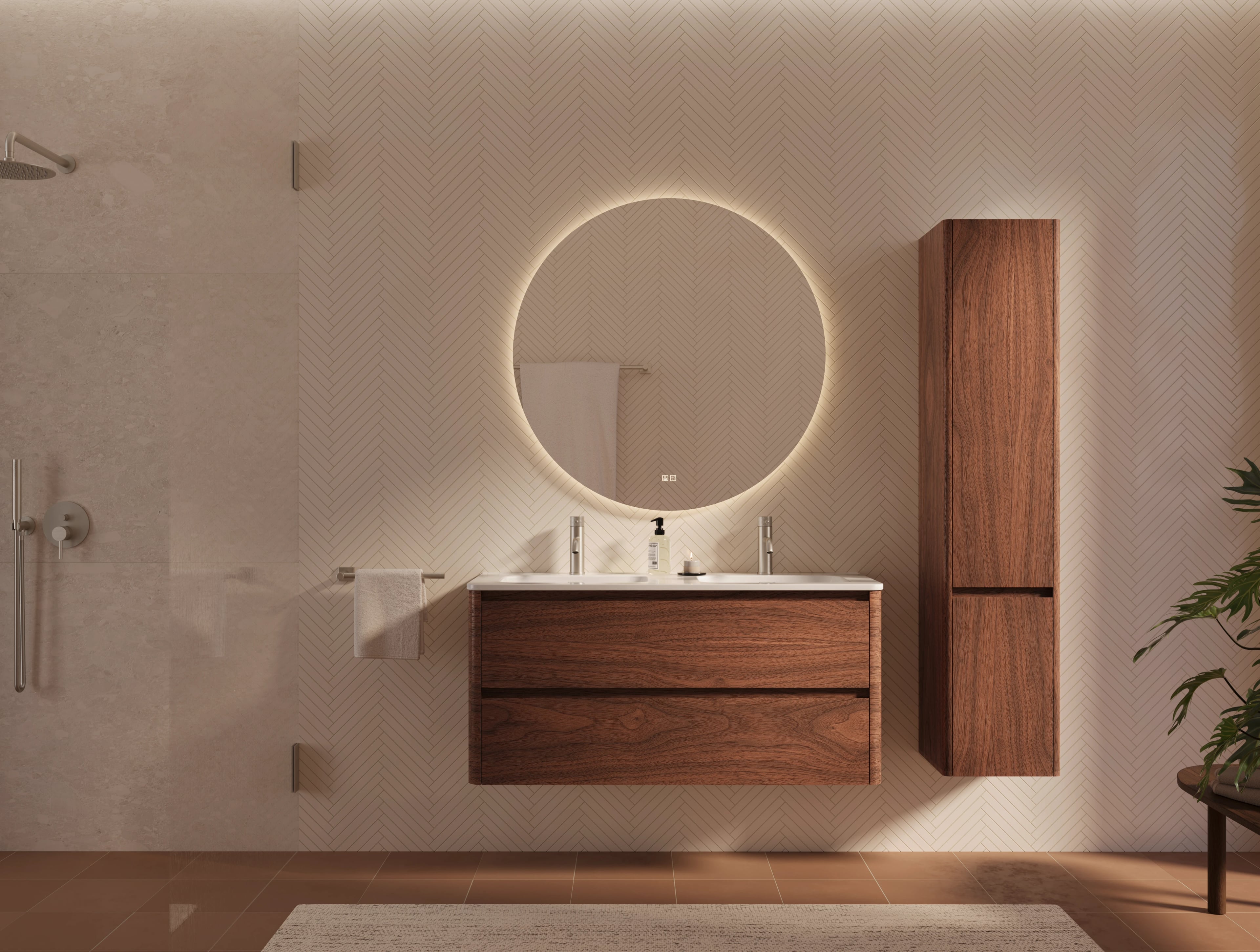 Sunny badkamermeubel roquebrun houtfineer luxe uitstraling