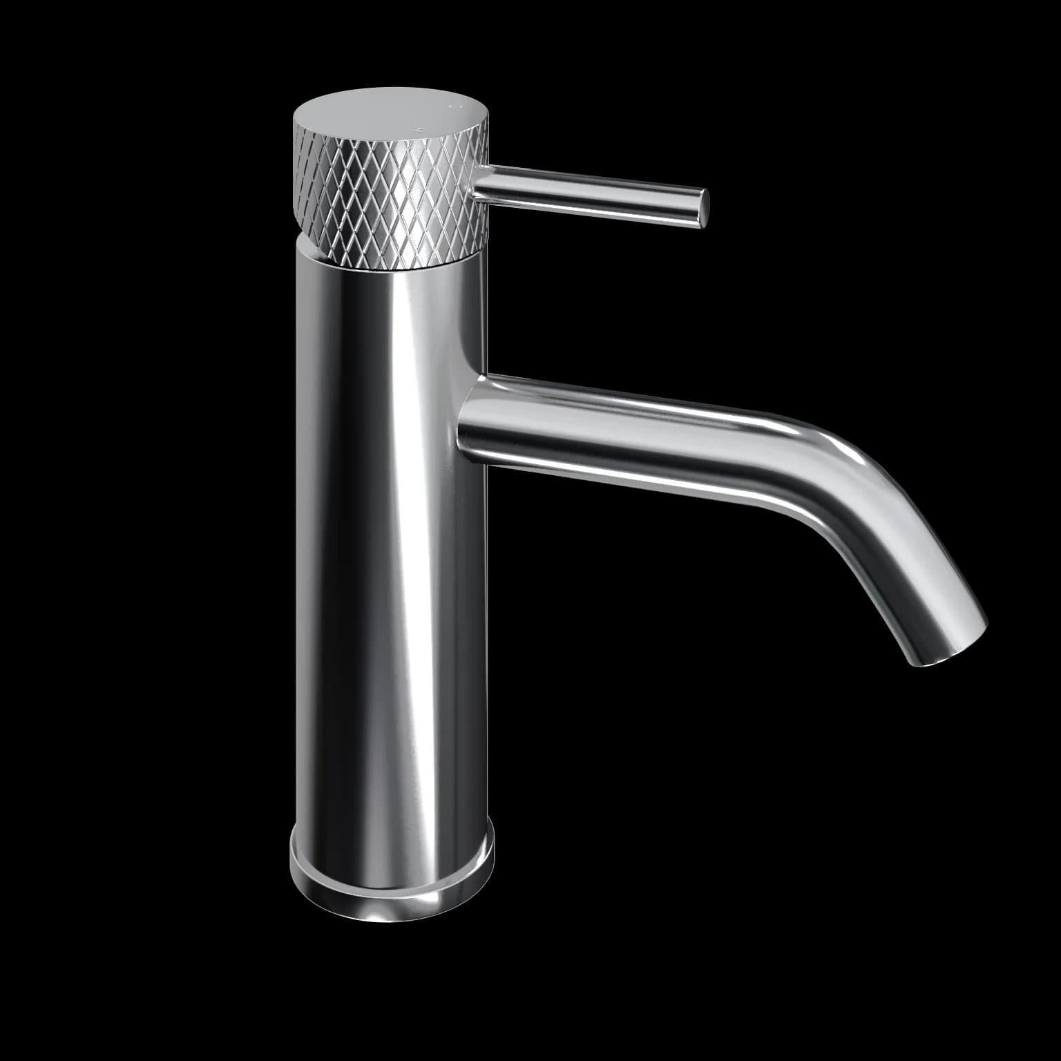 Wastafelmengkraan Thor, laag model — een wastafelmengkraan uit de Thor-serie in laag model, met eenhendel-bediening voor warm en koud water. Geschi...