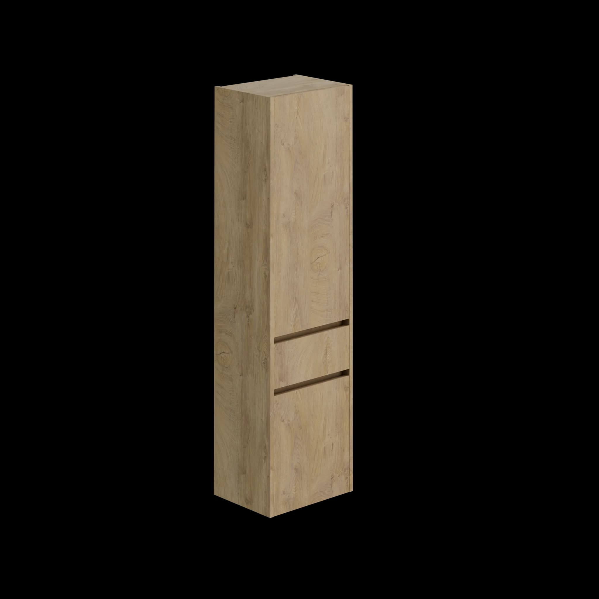 Beat 45 Hoge Kast, Greeploos, Houten greeplijst, inliggend, 1 lade, links & rechts