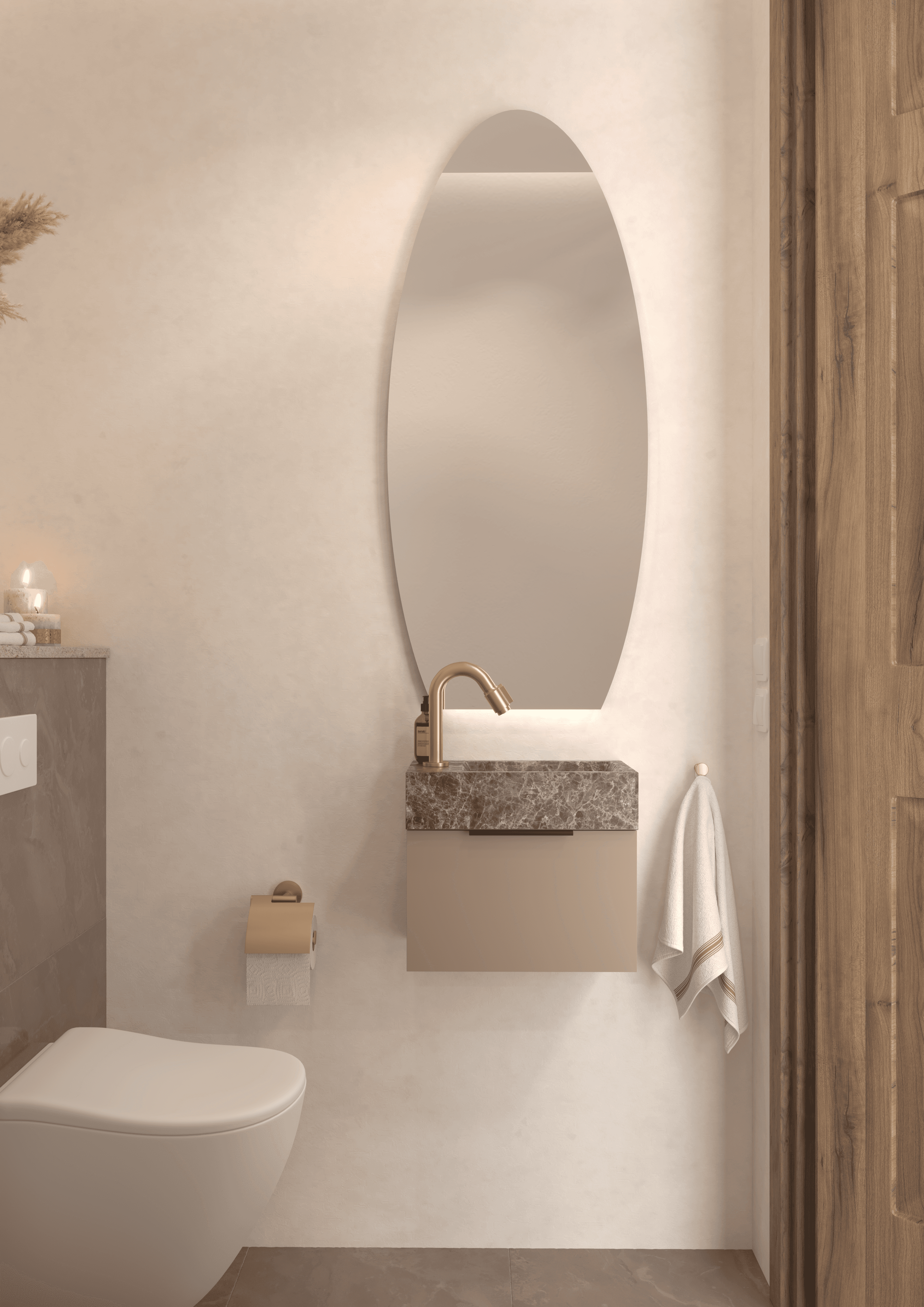 Hilton BM Scene — badkamer met wastafels